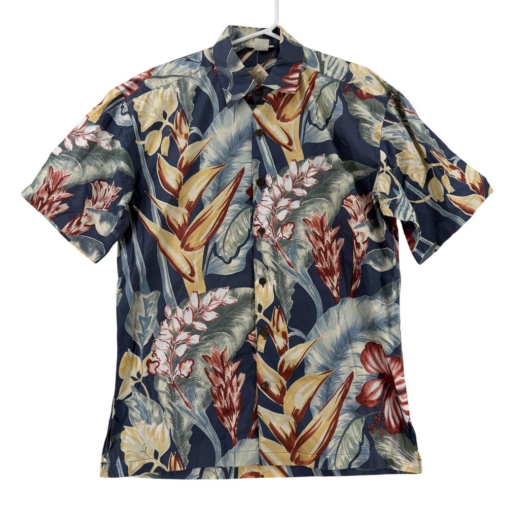 VINTAGE Made In Hawaii Shirt Mens Small Floral Hawaiian Short Sleeve NWT